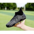 Miniatyrbilde 2 av 5: Fotballsko for menn Voksen Yttersåle for barn Sklisikker unisex joggesko Black2 37