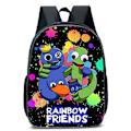 Pikkukuva 2 / 4: Rainbow Friends -reppu isokokoinen reppulaukku koululaukut lapsille tytölle pojalle B
