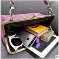 Miniatyrbillede 3 af 4: Damehåndtaske Retro Ny dametaske Bærbar skulder Crossbody Matt Gray