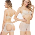 Miniatyrbilde 2 av 5: Kvinne Shapewear 2PCS Butt-løftende Mesh Undertøy white 3XL75-85kg