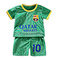 Pikkukuva 1 / 2: Jalkapallo verryttelypuku Lapset Pojat T-paidat Shortsit Verryttelypukusarja FC Barcelona QATAR AIRWAYS 1-2 år = EU 74-80