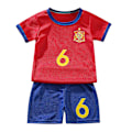 Pikkukuva 1 / 2: Jalkapallo verryttelypuku Lapset Pojat T-paidat Shortsit Verryttelypukusarja Spain National Team 6 1-2 år = EU 74-80