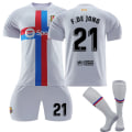 Miniatyrbillede 1 af 2: 22-23 Barcelona fodboldtrøjer trøje udetrænings T-shirtdragt F.DE JONG 21 S