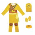 Barn Anime Phantom Cosplay Kostym Huvkläder Ninja Super Blue yellow 130cm