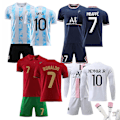 Miniatyrbillede 2 af 3: FC Bayern München Fodboldsæt til børn Fodboldtrøje Trænings-T-shirtdragt 21/22 - Lewandowski/Sane/Muller No Number Home 18 (100-110cm)