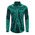 Miniatyrbild 1 av 5: Långärmade för män printed Casual Button Down-skjortor green XL