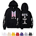 Miniatyrbillede 1 af 3: Bts Unisex hættetrøje Casual hættetrøje Cosplay jakke top pink 2XL