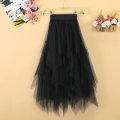Miniatyrbillede 1 af 6: Mesh tyl nederdel Lagdelt kjole Black XL