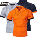 Miniatyrbilde 2 av 5: Kb Herre Polo Herre Skjorte Kortermet Polo Skjorte Kontrastfarge Polo Nye klær Sommer Streetwear Uformelle mote Herre Overdeler navy white Asia L 65-75 KG