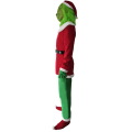Miniatyrbillede 2 af 5: 6PC Grøn Pels Monster Grinch Cos Suit Overdele Bukser Sok Handske