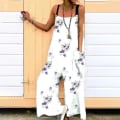 Pikkukuva 1 / 3: Kvinnor vida ben jumpsuits Bohemian långbyxor White 2XL