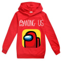 Miniatyrbild 1 av 3: Among us tecknade spel print pojke Tröja barn Casual hoodies red 130cm