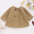 Miniatyrbild 2 av 5: Baby Vår Höst Barn Baby Girl Cape Button Jacka