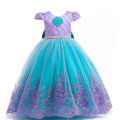 Miniatyrbild 1 av 3: Lilla sjöjungfrun Ariel Prinsessan Kostym Barnklänning För tjejer Cosplay Barn Karneval Födelsedagsfest Kläder Sjöjungfruklänning 7-8T(size 140) Mermaid D