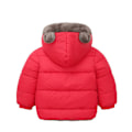 Miniatyrbillede 2 af 5: Baby vinter tyk varm jakke sherpa fleece hættefrakke red 100cm