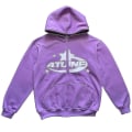 Miniatyrbild 2 av 3: Kläder Stjärna Print Retro Oversized Hoodie Y2k Street Hip- purple M