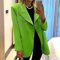 Miniatyrbilde 4 av 5: Kvinner Langermet Business Jakker Work Cardigan Jakke Single Breasted Blazere Green XL