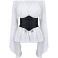 Miniatyrbilde 5 av 5: Renessansebluse for kvinner Korsett midjebelte Middelalder Victor X- Large