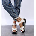 Miniatyrbillede 4 af 5: Sommer chunky sandaler til kvinder med tyk sål Strappy Flatforms Sko White EU 37