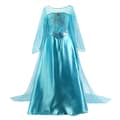 Frozen Elsa Princess Sequin Cape-kjole til fødselsdagsboldkjole bule 150cm
