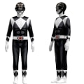 Miniatyrbilde 2 av 3: Voksen Barn Power Rangers Mighty Morphin Cosplay Jumpsuit Party Fancy kostyme Black 130