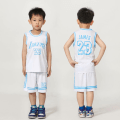 Miniatyrbilde 1 av 2: Los Angeles Lakers #23 Lebron James Basketball Jerseysett for tenåringer V 16# (140-150CM)