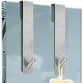 Miniatyrbild 1 av 5: Sommarrea Duschväggskrok, 2st Glasdörrskrok, Rostfri Duschkrok, Glasdörrskrokar för Upphängning av Badrockar, (Silver)