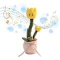 Miniatyrbild 1 av 3: Sommarrea Pratsam Blomma Plyschleksak Dansande Talande Upprepande Multifunktionell Tulpan[D] Yellow