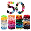 Pikkukuva 1 / 6: Kesän kuuma ale 50 kpl scrunchie-hiuslenkkejä | Sametti | Hiuslenkit |