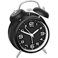 Miniatyrbillede 1 af 5: Sommer Udsalg 4 Tommer Dobbelt Klokke Høj Alarm Clock til Tunge Sovere, Baggrundslys, Batteridrevet Gammeldags Vækkeur til Soveværelse (Sort)