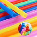 Miniatyrbild 3 av 5: Sommarrea 100 st Jumbo Smoothie Sugrör, Färgglada Engångs