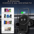 Miniatyrbilde 3 av 5: Trådløs billader, 15 W, hurtiglading, Kharly bil mobiltelefonholder, smart sensor, automatisk klemming, astronaut mobiltelefonholder,
