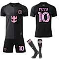 Miniatyrbillede 1 af 2: Sommer Udsalg 2025-2026 Inter Miami CF Børne Voksen Udebanetrøje med Strømper NO.10 MESSI M