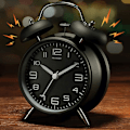 Miniatyrbillede 2 af 5: Sommer Udsalg 4 Tommer Dobbelt Klokke Høj Alarm Clock til Tunge Sovere, Baggrundslys, Batteridrevet Gammeldags Vækkeur til Soveværelse (Sort)