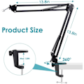 Miniatyrbilde 5 av 5: Sommer Hot Sale Mikrofonstativ - Profesjonelt stativ for HyperX QuadCast S kondensatormikrofon