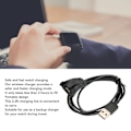 Miniatyrbilde 5 av 5: Sommer Hot Sale TomTom Klokkelader, 1 meter USB Ladekabel for Runner2 og Adventurer, Svart