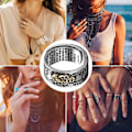 Miniatyrbild 3 av 5: Sommarrea Feng Shui Ring Justerbar Pixiu Amulett Lyckoring Mantra Skydd Förmögenhetsring För Kvinnor Män Ringar