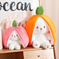 Miniatyrbild 3 av 5: Sommarrea Kaniner Muppet Leksaker Vändbara Morötter Jordgubbar Kanin Kudde Plysch Leksak Docka För Pojkar Flickor morot 35cm carrot