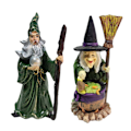 Miniatyrbillede 3 af 3: Sommer Udsalg Lille Halloween Figur i Resin, Troldmand Heks Ornament til Borddekoration A wizard