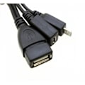Pikkukuva 3 / 5: Uusia kuumia tarjouksia! Korkealaatuinen Mini Micro USB OTG -sovitin, virranjakaja Y-kaapelilla Micro 5-nastainen uros/naaras -liittimeen, puhelintarvikkeet