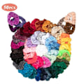 Pikkukuva 2 / 6: Kesän kuuma ale 50 kpl scrunchie-hiuslenkkejä | Sametti | Hiuslenkit |