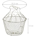 Miniatyrbillede 2 af 3: Sommer Hot Sale Sammenklappelig salatslynge med afstivere - Rustfrit stål - Nem opbevaring - Skånsom centrifugering - 22,5 cm