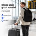 Miniatyrbillede 7 af 8: 5-pak aluminium bagagemærker, flydesign, holdbare navne-ID-mærker, rejsetilbehør, sort BOTC Kofferlabels -