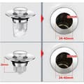 Miniatyrbillede 2 af 5: Badeværelsesvask Pop-Up Afløbsprop Messing Krom med Kurvefilter til 34-40 mm Afløbshuller