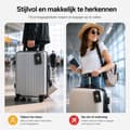 Miniatyrbillede 4 af 8: 5-pak aluminium bagagemærker, flydesign, holdbare navne-ID-mærker, rejsetilbehør, sort BOTC Kofferlabels -