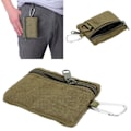 Miniatyrbild 1 av 8: Utomhus EDC Molle-ficka Plånbok Mini Bärbart Nyckelkortsfodral EDC-ficka Väska Myntväska med Karbinhake Grön