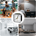 Miniatyrbillede 5 af 5: Stille, ikke-tikkende analogt vækkeur, batteridrevet mini-analogt vækkeur med snooze-funktion og natlampe, bærbar vækkeur til soveværelset