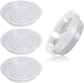 10 stk. transparente plantefat for potter, blomsterfat i plast