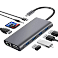 Pikkukuva 2 / 3: Typ-c -telakointiasema 11-in-1 monitoiminen USB-keskitin