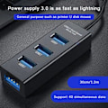 Miniatyrbild 2 av 6: USB-hubb Multi USB-delare Hub med strömförsörjning